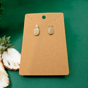 Gold Plated Pineapple Stud Earrings